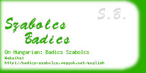szabolcs badics business card